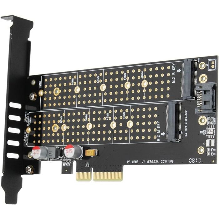 Adapter NVMe SSD 2xM.2 NGFF 2230/22110 PCIe 3.0x4 PE-M2MB