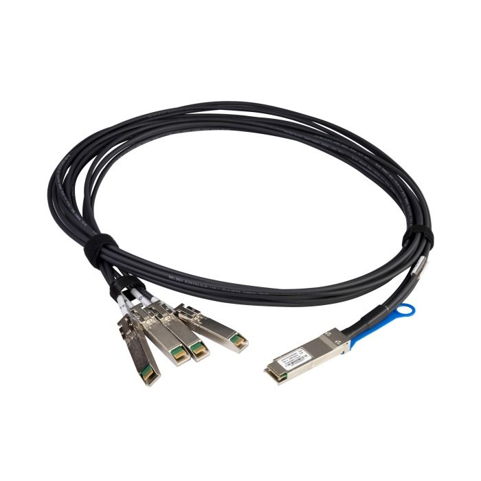 DAC cable Amphenol 1xSFF-8683 QSFP+ 40GbE to 4xSFF-8431 SFP+ 10GbE 3m 624400003