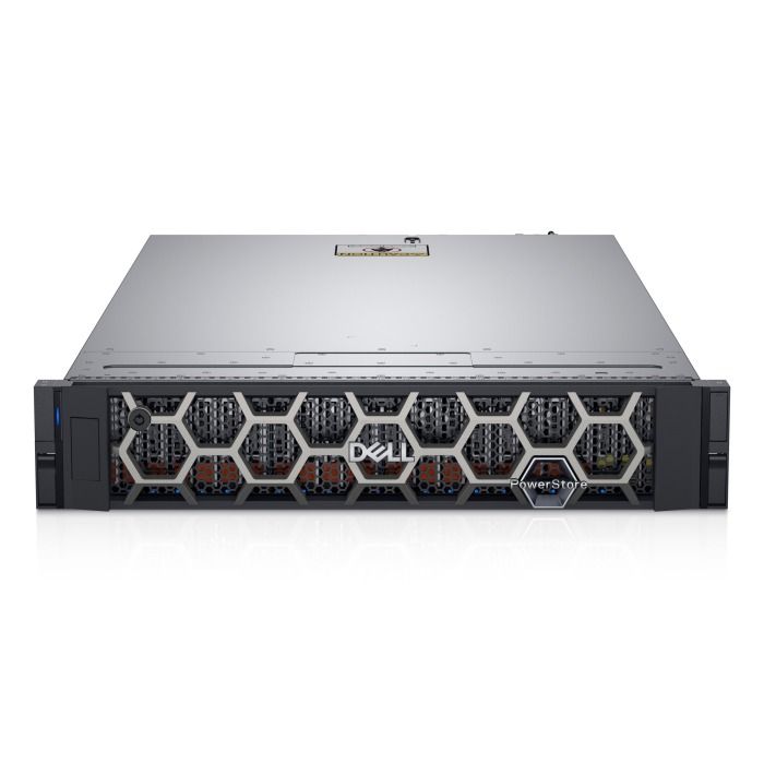 Dell EMC PowerStore 5200T storage array 25x2.5" with 2xNode, 4x8GB Cache SSD, 6x1.92TB SSD NVMe 2.5", 2xPSU, bezel