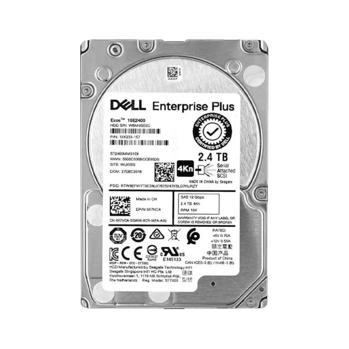 Dysk twardy Dell Compellent 2.4TB 10K HDD SAS 12G 2.5" 4KN 256MB X7NC4-CMP+