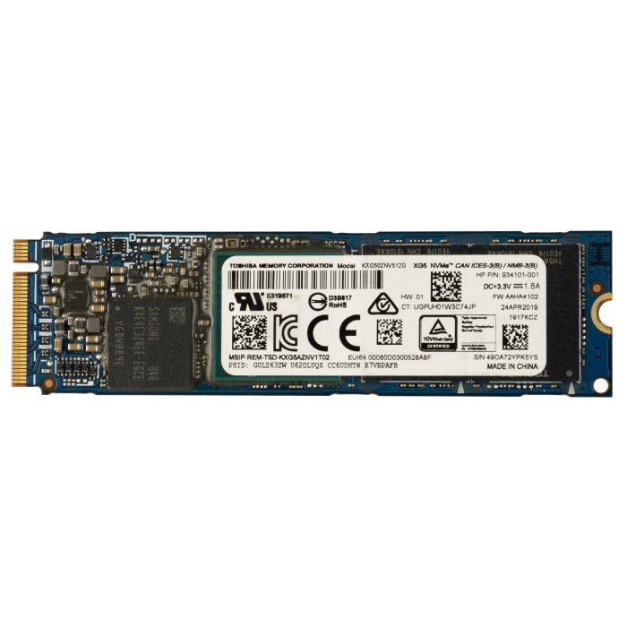 Dysk twardy HPE 512GB SSD NVMe PCIe 3.0x4 M.2 2280 TLC 934101-001