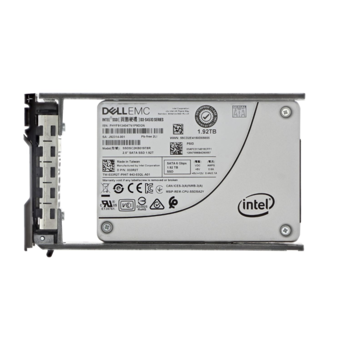 Hard drive Dell 1.92TB SSD SATA 6G 2.5" TLC RI AES-256 33R2T