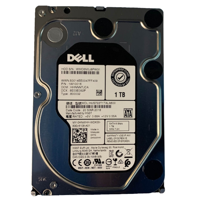 Hard drive Dell 1TB 7.2K HDD SATA 6G 3.5" HNWHH