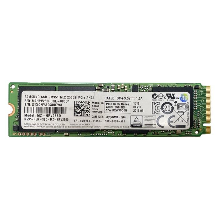 Hard drive Dell 256GB SSD NVMe 3.0x4 M.2 2280 MLC AES-256 W6VK9
