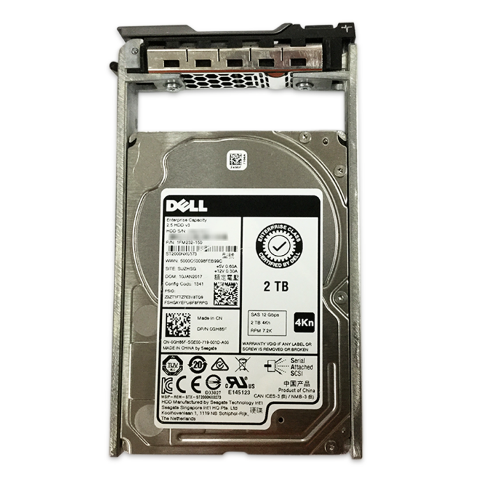 Hard Drive Dell 2TB 7.2K SAS 12G 2.5" 4KN 128MB GH86F