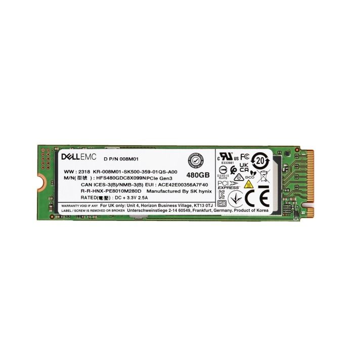 Hard drive Dell 480GB SSD NVMe PCIe 3.0x4 M.2 2280 RI 08M01