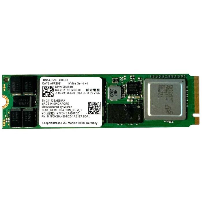 Hard drive Dell 480GB SSD NVMe PCIe 4.0x4 M.2 2280 TLC RI H3T8R