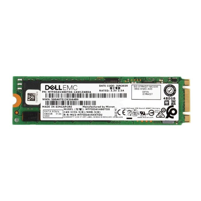 Hard drive Dell 480GB SSD SATA 6G M.2 2280 TLC 512e 7RKD7