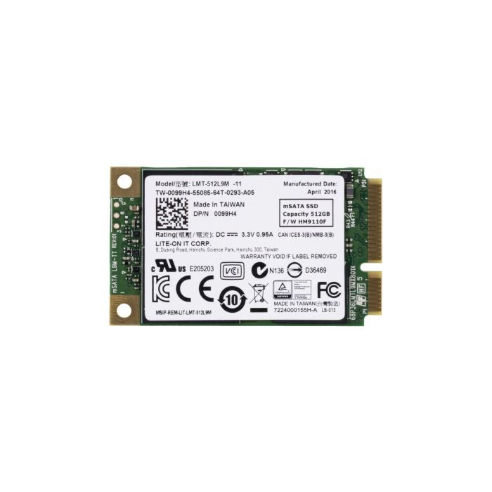 Hard drive Dell 512GB SSD mSATA 6G Mini PCI-E MLC 099H4