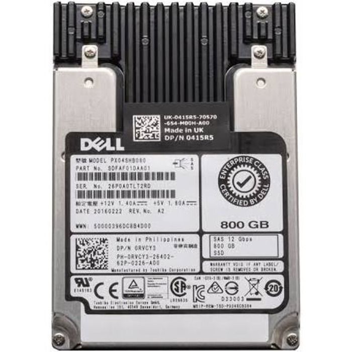 Hard drive Dell 800GB SSD SAS 12G 2.5" MLC WI 512e RVCY3