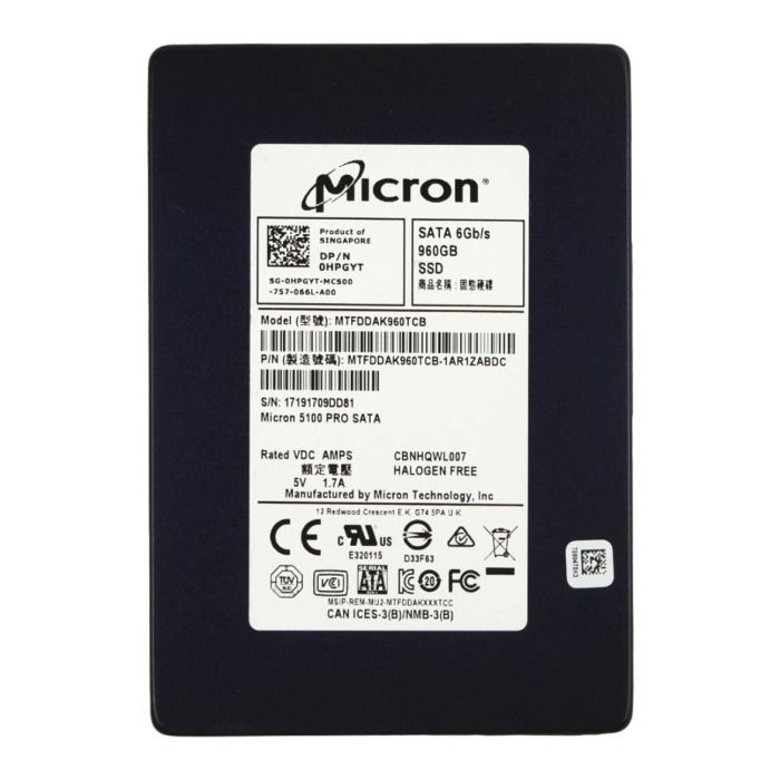 Hard drive Dell 960GB SSD SATA 6G 2.5" HPGYT