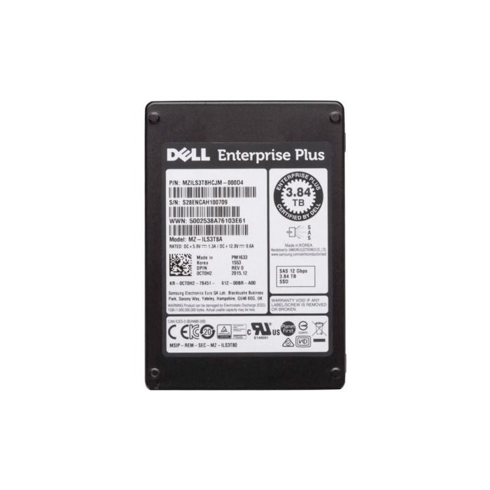 Hard drive Dell Compellent 3.84TB SSD SAS 12G 2.5" TLC RI CT0H2-CMP+