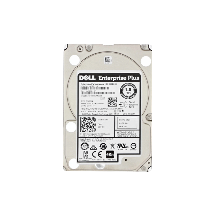 Hard Drive Dell Equallogic 1.8TB 10K SAS 12G 2.5" 4KN 128MB 61H3H-EQL
