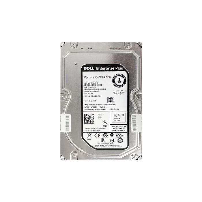 Hard drive Dell Equallogic 3TB 7.2K HDD SAS 6G 3.5" SED-FIPS 140-2 512 64MB 7GR25-EQL