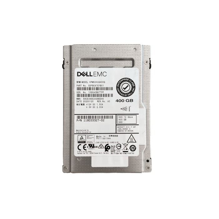 Hard drive EMC 400GB SSD SAS 12G 2.5" BiCS FLASH 3D TLC MU SIE 118033327-02