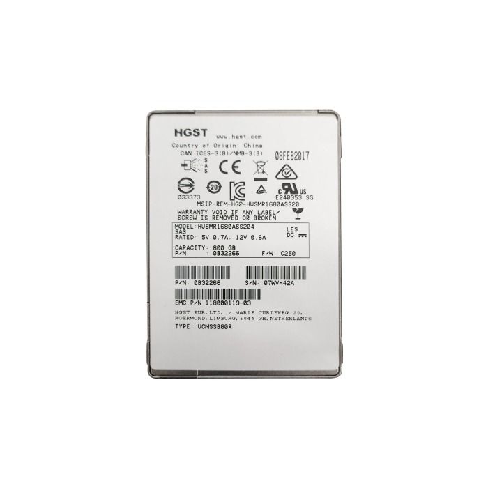 Hard drive EMC 800GB SSD SAS 12G 2.5" MLC RI 4KN 118000119