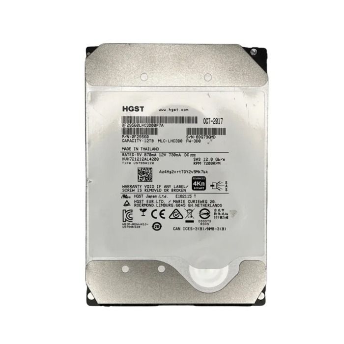 Hard drive HGST 12TB 7.2K HDD SAS 12G 3.5" 4KN 256MB 0F29560