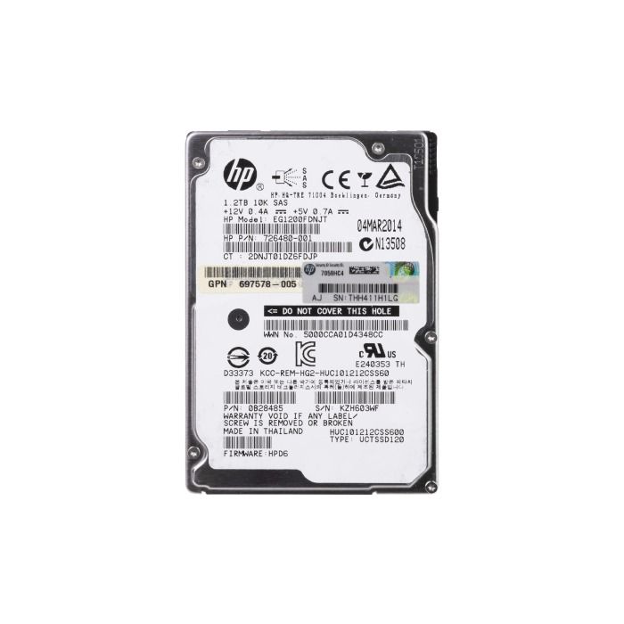 Hard drive HPE 1.2TB 10K SAS 6G 2.5" 0B28485