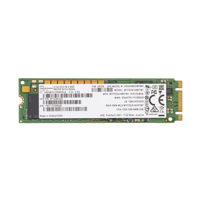 Hard drive HPE 480GB SSD SATA 6G M.2 2280 TLC RI 871628-002