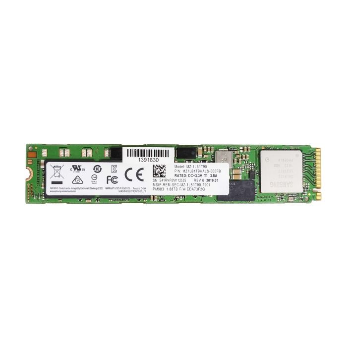 Hard drive Samsung 1.92TB SSD PCIe NVMe PCIe 3.0x4 NF1 TLC MU MZ1LB1T9HALS-000FB