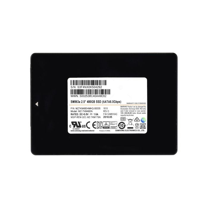 Hard drive Samsung 480GB SSD SATA 6G 2.5" MLC MU AES-256 MZ7KM480HMHQ-00005