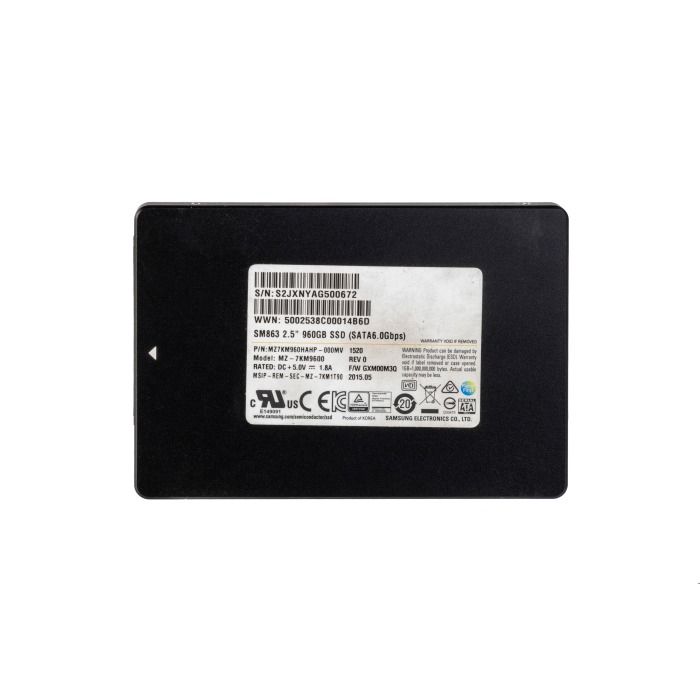 Hard drive Samsung 960GB SSD SATA 6G 2.5" MLC MU Self Encrypting Drive 512e MZ7KM960HAHP-000MV