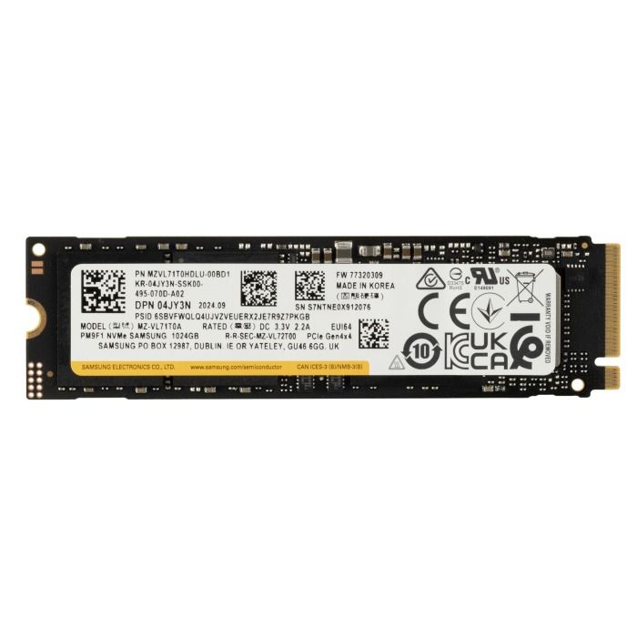 Hard drive Samsung Dell 1TB SSD NVMe PCIe 4.0x4 M.2 2280 4JY3N