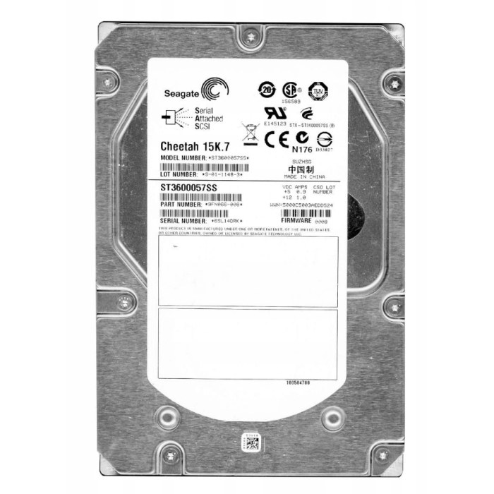 Hard Drive Seagate Cheetah 15K.7 600GB 15K SAS 6G 3.5" 512n 16MB ST3600057SS