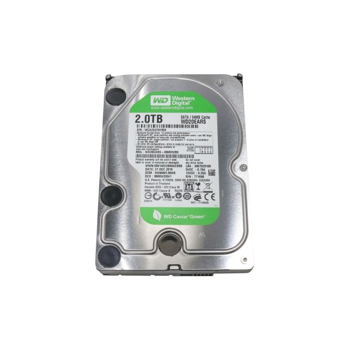 Hard drive WD 2TB 5.4K HDD SATA 3G 3.5" 4KN 64MB WD20EARS-00MVWB0