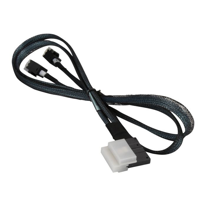 Kabel SAS SuperMicro SFF-8654 do 2xSFF-8643 slimline 70 cm CBL-SAST-0826