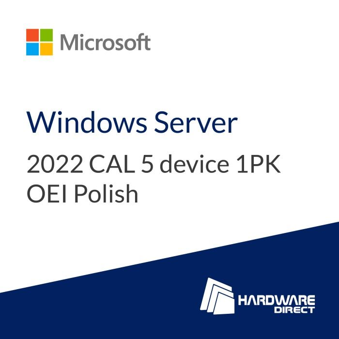 License Microsoft Windows Server 2022 CAL 5 device 1PK OEI Polish