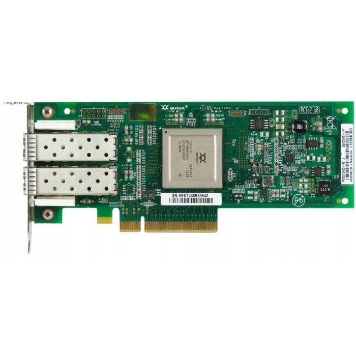 Network interface card HP Qlogic QLE2562 2x8Gb FC PCIe 2.0 x8 ADAPTER AJ764-63002