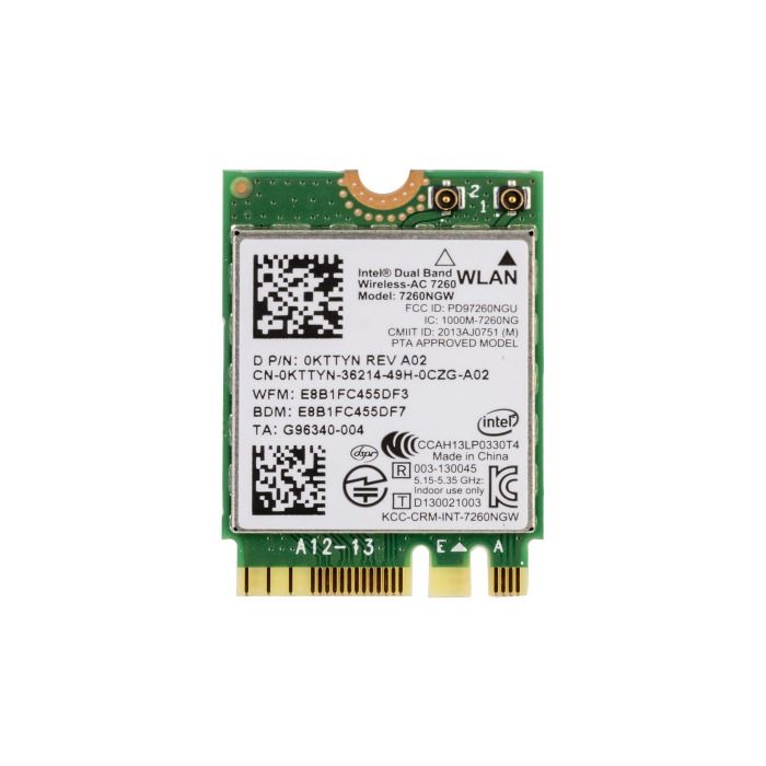 Network interface card Intel Wireless 7260 WLAN WiFi 802.11 KTTYN 