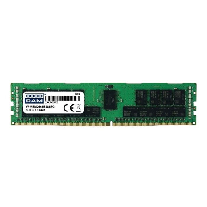 Pamięć RAM GoodRAM 8GB 1Rx8 PC4-21300 DDR4 UDIMM ECC 2666MHz W-MEM2666E4S88G