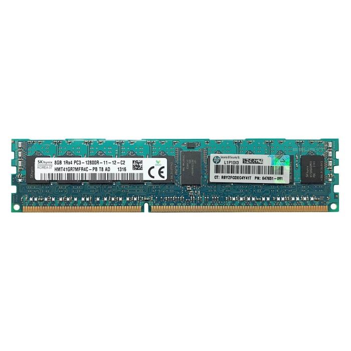 Pamięć RAM HP 8GB 1Rx4 DDR3 RDIMM ECC 1600MHz 647651-081