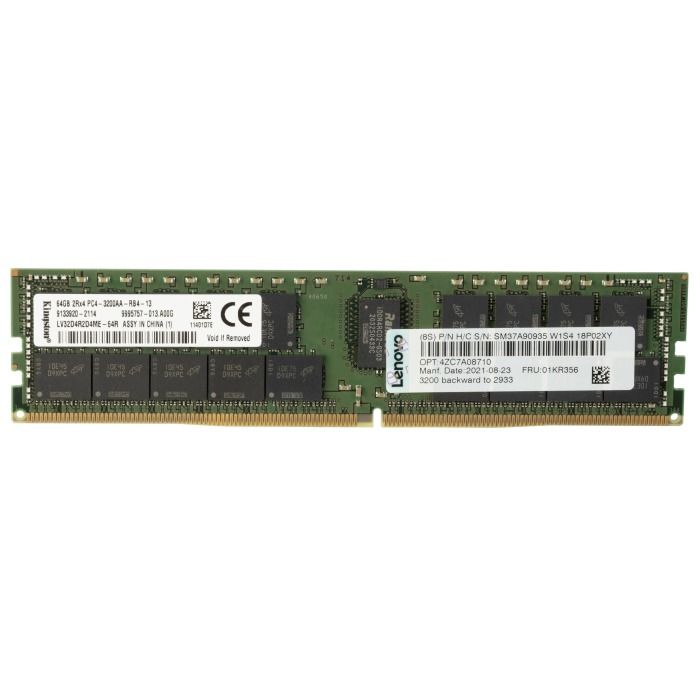Pamięć RAM Lenovo 64GB 2Rx4 PC4-25600 DDR4 RDIMM ECC 3200MHz 01KR356