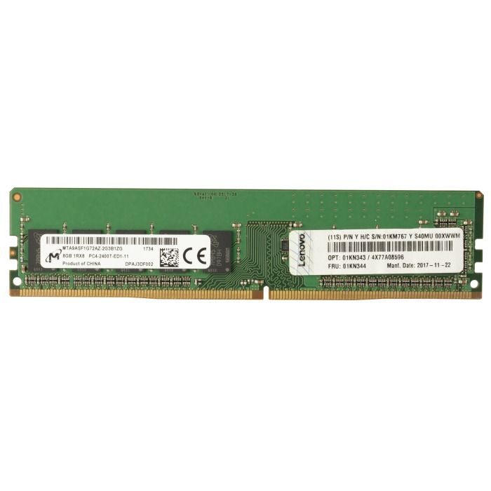 Pamięć RAM Lenovo 8GB 1Rx8 PC4-19200 DDR4 UDIMM ECC 2400MHz 01KN343