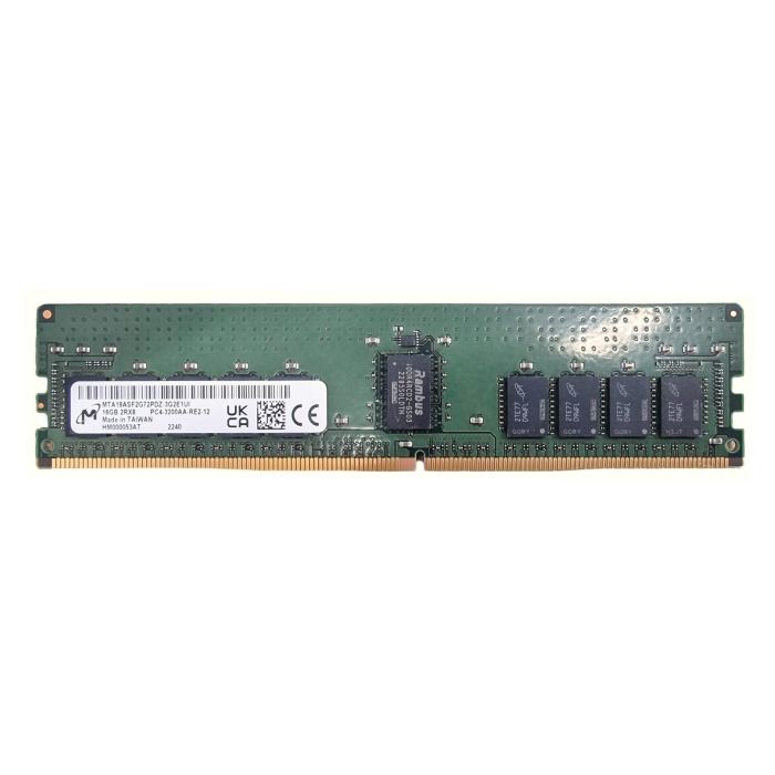 Pamięć RAM Micron 16GB 2Rx8 DDR4-3200AA DDR4 RDIMM ECC 3200MHz MTA18ASF2G72PDZ-3G2E1