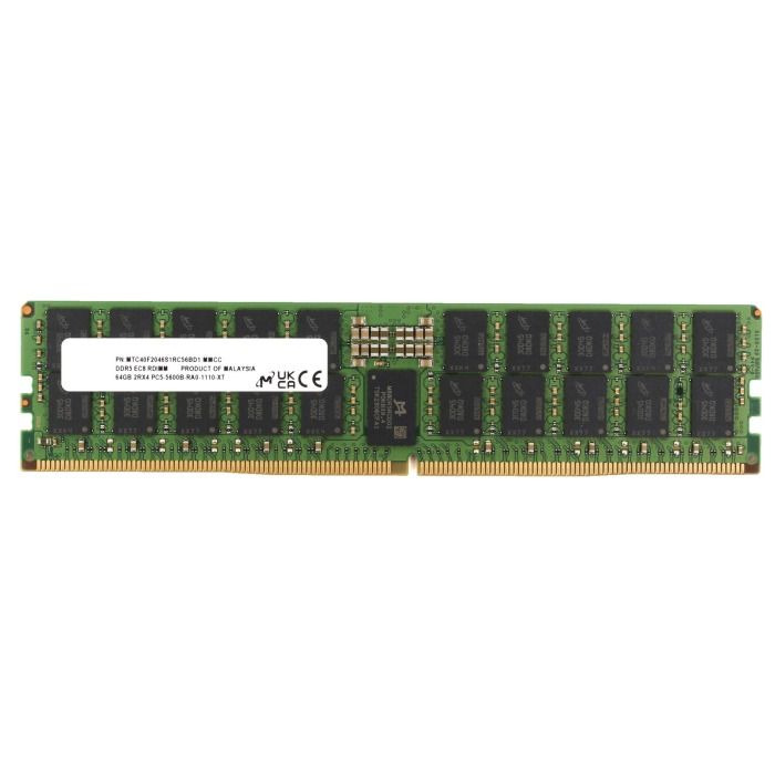 Pamięć RAM Micron 64GB 4Rx4 PC5-44800 DDR5 5600MHz RDIMM ECC MTC40F2046S1RC56BD1