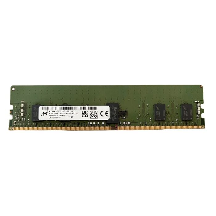 Pamięć RAM Micron 8GB 1Rx8 PC4-25600 DDR4 RDIMM ECC 3200MHz MTA9ASF1G72PZ-3G2J3