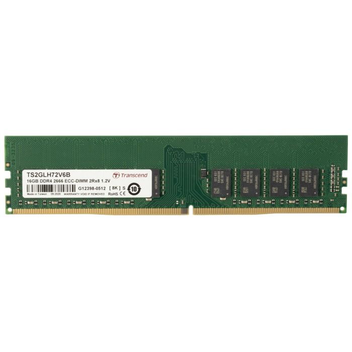 Pamięć RAM Transcend 16GB 2Rx8 DDR4 UDIMM ECC 2666MHz TS2GLH72V6B