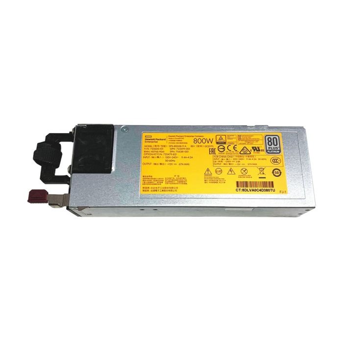 Power supply unit HPE 800W 100-240V 50/60Hz 80+ Platinum 754381-001