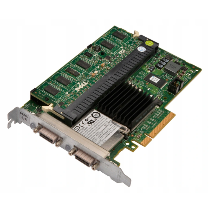 RAID Controller Dell Perc 6/E 512MB Adapter PCI-E 1.0x8 2xSFF-8470 3Gb SAS J155F