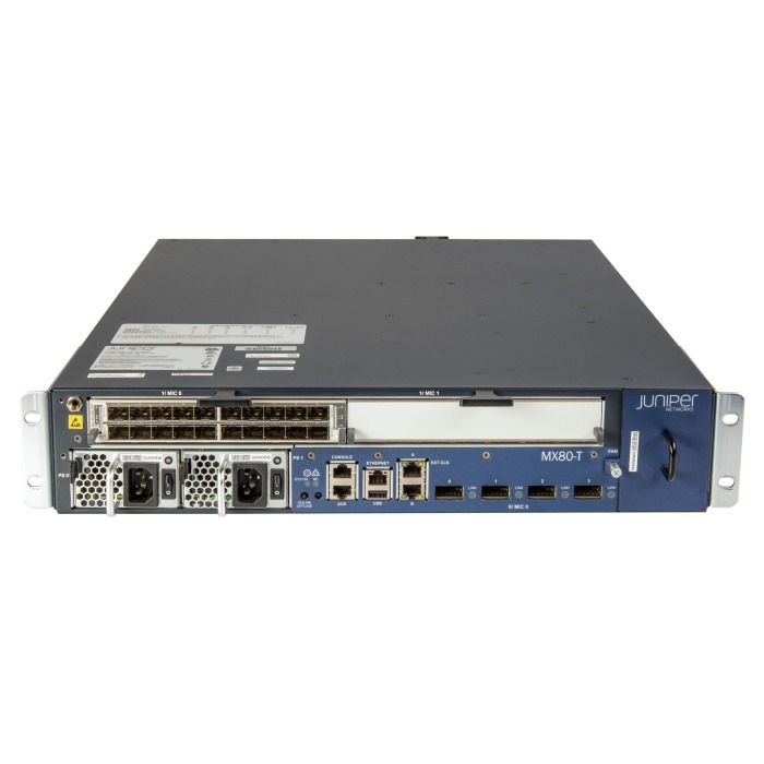 Router Juniper Network MX80-T with 20x1GbE, 2xPSU, 1xFantray