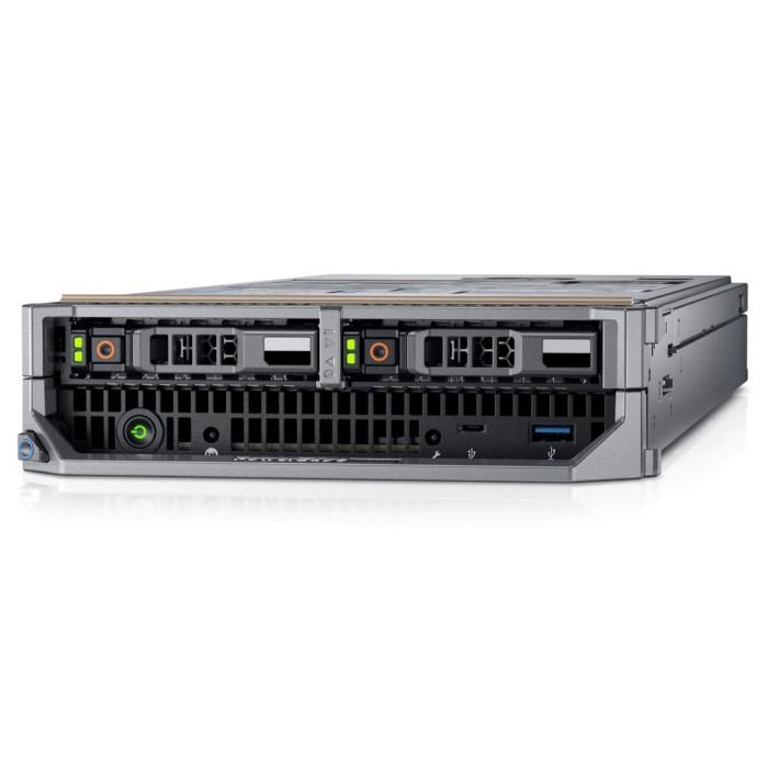 Server Dell M640 2x2.5" with 2x Silver 4110, 32GB RAM, H730P, 2x 960GB SSD SATA, 4x1GbE M1000E
