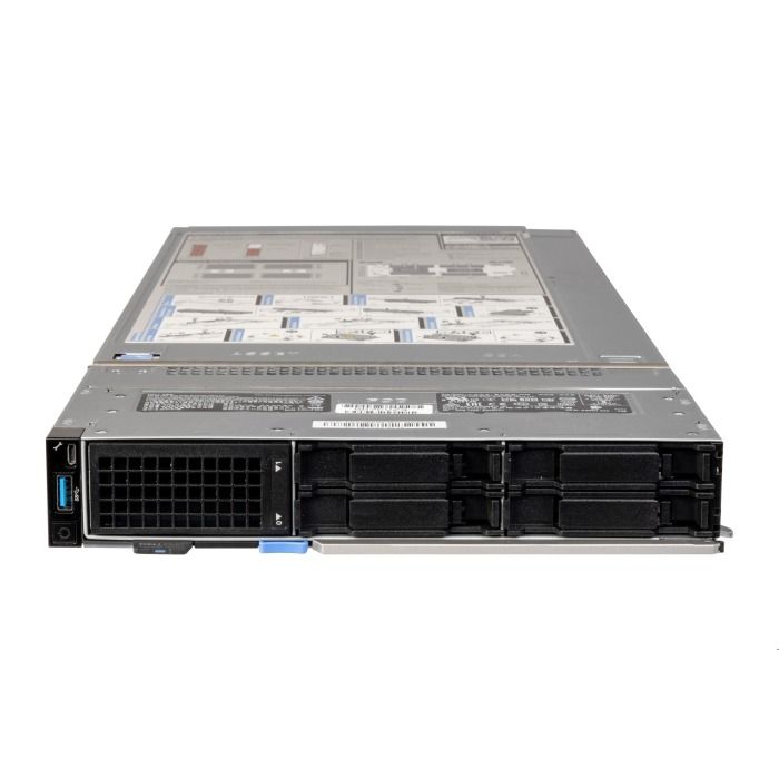 Server Dell PowerEdge MX750c 4x2.5" with 2xSilver 4310, 256GB RAM, S150, 4x1.92TB SATA SSD, 2x10GbE SFP+, iDRAC9 Enterprise