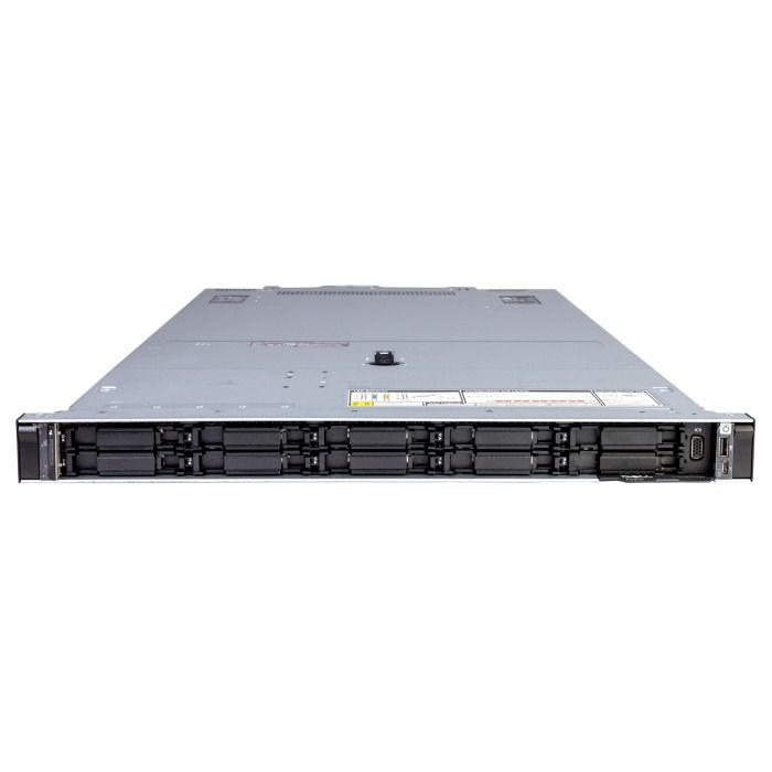 Server Dell PowerEdge R6615 10x2.5" (4xNVMe) with 1x EPYC 9124, 64GB RAM, H965i, BOSS card 2x 480GB NVMe M.2, 2x 6.4TB SSD NVMe Gen4 U.2 2.5", 1x 480GB SSD SATA 2.5", 2x1GbE, 2x10/25Gb SFP28, 2xPSU, rails, bezel, iDRAC 9