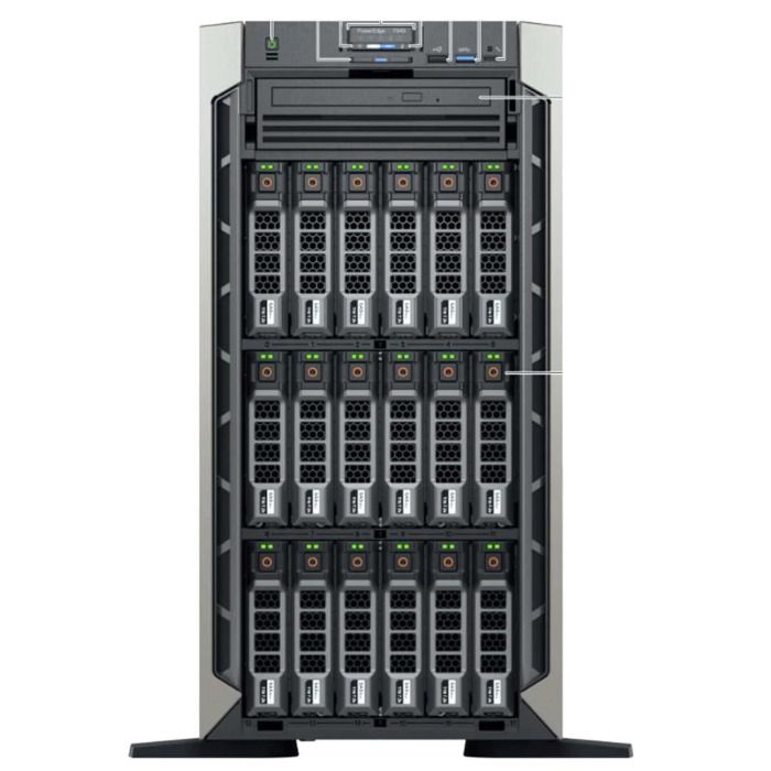 Server Dell PowerEdge T640 18x3.5" with 2x Gold 6134, 32GB, H730+, 2x 960GB SSD SATA 2.5", 2x PSU, iDRAC 9 Enterprise
