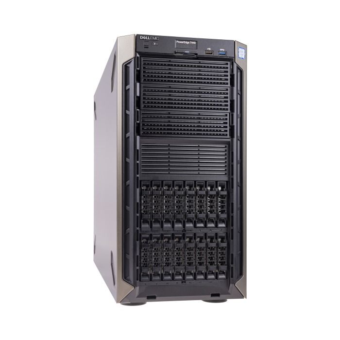 Server T440 16x2.5" with 1x Silver 4108, 16GB RAM, H330+, 2x1TB SAS 3.5", 2xPSU, iDRAC 9 Enterprise