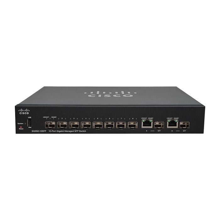 Switch Cisco 2x1GbE RJ45 10x1GbE SFP 